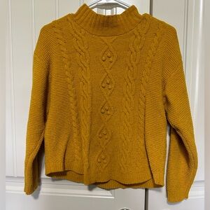 Girls large 10/12 mustard sweater